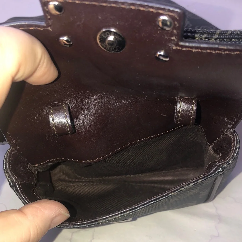 LOEWE Anagram Crossbody Messenger Bag with Matching Pouch On Front EUC Unisex